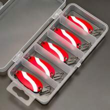 1/3/5pcs Metal Lure Set - Rotating Spoons With Portable Storage Box, Hard Metal Fishing Lures, Spoon-Style Fishing Bait Set - Multicolor - View 7
