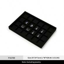 Oirlv Black Jewelry Storage Tray Splice Tray Jewelry Storage Tray Drawer Storage Jewelry Storage Can Be Splice Used Suitable For Earrings Rings - Black - View 13