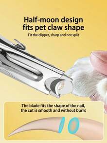 Pet Nail Clippers With Nail File, Professional Stainless Steel Dog & Cat Nail Trimmer With Safety Guard, Spring-Loaded Claw Cutter And Ergonomic Non-Slip Handle For Small, Medium & Large Pets - A - View 3