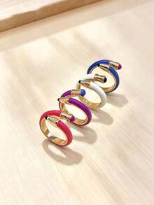 1pc Minimalist Fashion Pencil-Shaped Open Ring For Women, Suitable For Daily Wear, Back To School Season, Graduation Season, Teacher's Day, Holiday Gift - Pencil Ring - View 4