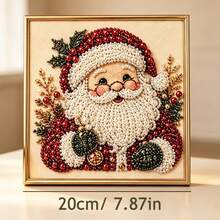 DIY Christmas Pearl Diamond Painting Art Kit With Frame, Christmas Pearl Beads Handmade Art, Suitable For Adults And Beginners, Gemstone Diamond Drill Bead Painting, Home Wall Decor - A - View 9
