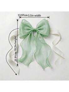 1/2pcs Bow Curtain Tiebacks, French Silk Elegant Lace Ribbon Hooks, No Drilling Installation, Suitable For Wedding, Baby Shower, Birthday, Bedroom Decor - Multicolor - View 3