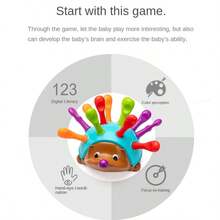 1 Set Hedgehog Educational Toy, Intelligence Development And Hand-Eye Coordination, Montessori Learning Toy, Suitable For 1-3 Years Old Children, Baby Holiday Gift - Multicolor - View 7