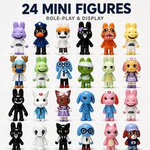 Set 24 Figur Aksi Rumah Sakit Hewan, Mainan Koleksi Karakter Terinspirasi Game Ratthew, Cocok untuk Bermain Peran, Pajangan, dan Keseruan Kreatif, Hadiah Ulang Tahun, Natal, dan Liburan untuk Penggemar Berusia 6 Tahun ke Atas - MultiWarna - View 3
