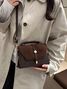 Niche Minimalist Fashionable Chic Small Square Bag For Women, Personalized 2026 New Lightweight Textured Crossbody Bag - Coffee - View 4