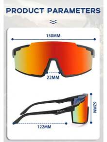 SCVCN Unisex Large Frame Colorful Integrated Sports Eyeglasses, Suitable For Street Style, Travel, Sports, Driving, Festivals, Beach, EDM Festivals, Outings, Summer Accessories, Vacation, Family Outings, Golf, Hiking, Elegant Attire, - Red and White - View 6