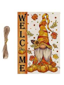 Halloween Welcome Garden Flag, Autumn Welcome Garden Flag, Thanksgiving Turkey Pattern Yard Banner, Waterproof Seasonal Decorative Flag, Suitable For Outdoor Lawn And Porch - Multicolor - View 8