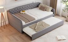 Sofa Bed Frame Grey 202 X 139.5 X 81.5 Cm - Grey - View 8