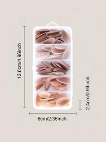 HOTWAY 120 Piece Box Set Full Sticker Fake Nail Tips - Mid Almond And Long Coffin Trapezoid Wearing False Nails, Nude Matte And Glossy Nail Patches, Made Of Acrylic Material, Available In 12 Sizes, Perfect For Nail Art And DIY Home Nail Products - Multicolor - View 9