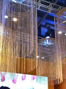 Baofeng (One Piece) Fashionable Beaded Curtain, Fun Gift, Shiny Tassel String Curtain, Living Room/Dining Room Partition, Wedding DIY Home Decor, Glitter Beaded Decoration, Room Divider, Tassel Polyester Fabric Curtain - A - View 12