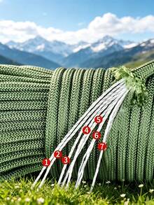 10M/50M/100M Nylon Paracord, 4mm 7-Strand - Non-Elastic Woven Rope, Suitable For Outdoor Training, Camping And DIY Activities - Multicolor - View 10