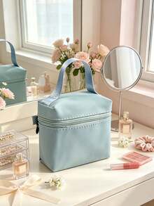 Fashionable Solid Color Large Capacity Makeup Bag, Portable Waterproof Makeup Bag, Multifunctional Storage Bag, Mini Lipstick Bag, Menstrual Towel Bag - Multicolor - View 10