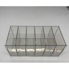 1pc Lickable Cat Treat Storage Box, Acrylic Countertop Treat Organizer, Squeeze-Type Cat Food Storage Container With Removable Dividers, Wet Cat Treat Storage Box, Suitable For Kitchen Cabinets, Pantry, Refrigerator, Multi-Functional Space-Saving Storage Box - Normal - View 4