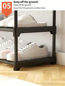 1 Pacote Sapateira de 2-8 Níveis com Dupla Fileira, Organizador de Armazenamento Doméstico Prático e Fácil de Montar, Prateleira de Sapatos Economizadora de Espaço para Entrada, Corredor, Quarto, Sala de Estar, Decoração de Casa de Outono, Presente de Inauguração da Casa - Multicolorido - Visão 11