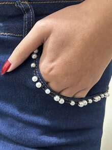 pthirillo Women Jeans - Lumina Pearls 酒吧和口袋 - 查看 7