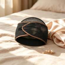 2-In-1 Non-Slip Sleep Headband - Mesh Durag Cap Suitable For Any Different Hairstyles, Adjustable Hook And Loop Closure, Comfortable And Breathable Mesh Cap - A - View 2