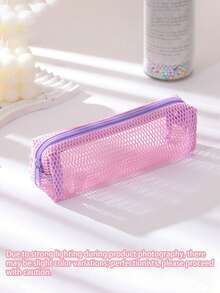 Colorful Mesh Pencil Case, Multi-Pocket Portable Stationery Bag, Suitable For Students, Back To School Essential, Pencil Box, Sta, First Day Of School - Multicolor - View 13