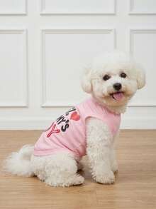 LUCKIE PAL 1pc 100% MOMMY'S BOY Printed Tank Top, Anti-Flea Base Layer Pet Dog Clothes, Fashionable Vest For Chihuahua Small Dogs And Cats, Suitable For Indoor And Outdoor Use - Multicolor - View 4