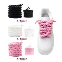 3-piece Set - 8mm+5mm (White+Black+Pink) Cotton Rope