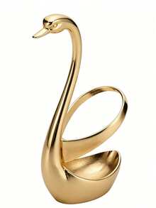 1pc Creative Swan Shaped Zinc Alloy Cutlery Holder, Elegant Desktop Small Cutlery Storage Rack, Decorative Table Ornament For Kitchen And Dining Room - View 14