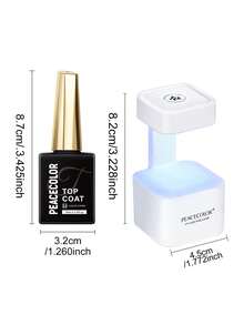 PEACECOLOR UV Cured Nail Glue For Press‑On Nails, Soak‑Off Strong Adhesive Fake Nail Gel Glue, Long‑Lasting Waterproof, Easy Application For Beginner Home DIY & Professional Salon Manicure - Multicolor - View 7