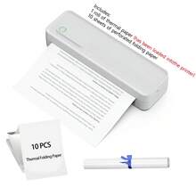 Printer Portabel Nirkabel ORICO - Printer Termal, Printer Tanpa Tinta Desktop. Mendukung kertas termal lipat ukuran US Letter dan A4, kompatibel dengan ponsel pintar dan tablet, kertas cetak dapat dibeli secara terpisah. - Putih - View 12
