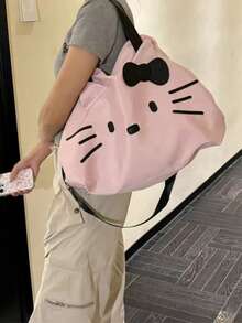SANRIO 1pc Large Capacity Kitty Travel Bag, New Fashion Versatile Shoulder Bag, Outdoor Casual Handbag - Multicolor - View 5