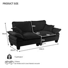 Sofas & Couches - Black - View 2