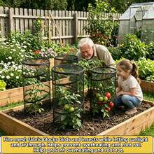 1pc Foldable Pop-Up Garden Plant Protective Cover, Fine Mesh Insect Barrier Net, Breathable Plant Shield To Block Birds For Veggies And Blooms - A - View 2