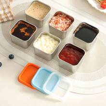 3pcs Square Stainless Steel Food Storage Containers With Colorful Silicone Lids, Reusable Small Leak-Proof Meal Prep Boxes, Metal Refrigerator Storage Containers For Fruit, Leftovers And Baby Food; Airtight Fresh-Keeping Lid Design To Keep Food Fresh; Rust-Resistant Durable Stainless Steel Meal Prep Containers, Lightweight Portable Mini Storage Boxes For Fridge, Freezer, Picnic And Outdoor Travel - Multicolor - View 11