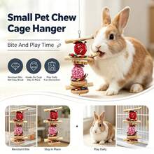 1pc Rabbit Hanging Chewing Tool, Available In Various Colors, Perfect For Rabbits To Grind Their Teeth And Chew On Daily, And Can Also Be Used As A Cage Decoration - View 2