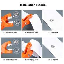 Five-Claw Buckle Installation Tool Pliers Set,Sew-Free Invisible Snap Fasteners,Female Buckles, Invisible Snaps For Clothes,Multi-Functional Fixing - Silver - View 5