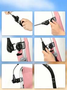 360° Rotatable UPF 50+ Sunshade Bendable Arm Clip-On Handle Stroller Umbrella Essentials For Summer Sun Protection Suitable For Bicycle Wheelchair And More Beach Umbrella Suitable For Camping Fishing Outdoor Chairs - Multicolor - View 4
