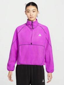 Nike Women's AS W ACG HZ WOLF TREE TOP Knit Sweatshirt Without Hood HJ0238-505 - Purple - View 1