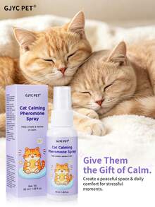 GJYC PET Pheromone Cat Calming Spray, Relieves Stress, Reduces Scratching And Marking Behavior, Suitable For Travel, Vet Visits And New Environment Calming Support - Multicolor - View 1