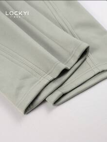 1pc Men's Spring/Autumn American Street Style Minimalist Structured Wide Leg Casual Long Pants - Grey - View 5