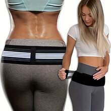 Adjustable Tight Waist Belt With Hook And Loop, Suitable For Yoga, Pilates, Home Workout, Fitness, Can Protect Waist - Black - View 10
