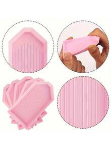 5/1pc Multi-Color Plastic Diamond Painting Bead Sorting Tray, Easy-Tilt Design Handmade Jewelry Storage Box, DIY Diamond Painting Supplies & Tools - Drill Disk - View 6