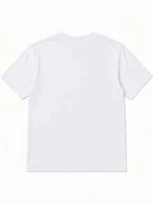Conjunto de camisetas estampadas para hombre, estilo casual y combinable, opción preferida para salidas cotidianas en verano. - Negro - Ver 2