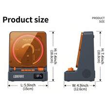 LOKMAT Portable CD Player, Bluetooth 5.3, Home CD Player, With HiFi Speakers, Rechargeable 5200mAh Battery, Micro SD/AUX Interface, Desktop CD Player, 6 Light Modes. - View 13