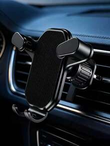 1pc Car Phone Holder With Hook Clip, 360° Rotatable, Easy Operation, Strong Stability, Compatible With 4.7-7 Inch Phones, Suitable For Car Air Vent, Fits Most Car Models, Plug And Play - Twill Style - View 12