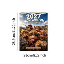 2027 Full Year 12-Month Wall Calendar, Cute Pet Lover Home Decor And Time Planning Accessory, Perfect Multi-Holiday Gift For Thanksgiving, Halloween, Christmas And All Holiday Gatherings - Five Bulls 2027 - View 2