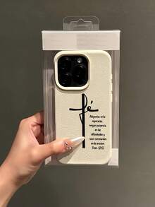 1件 白色十字禱告個性化極簡全包覆 TPU 防震手機殼，適用於 Apple 18 17 16 15 14 13 12 11 Pro Max Air 及系列 - 彩色 - 查看 4