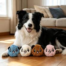 2pcs Squeaky Pet Toy Balls - Fun High Elasticity Interactive Sound Tennis Balls, Random Color, Medium And Small Dog Teething Durable Bite Training Toy Balls - Recommended For Pet Lovers, Pet Toys - Multicolor - View 1