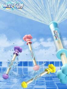 Summer Fireworks Water Gun, Pull-Out Design, Large Capacity Water Storage, Plastic Water Cannon, Suitable For Swimming Pool, Beach Party, Outdoor Group Games, Water Fight, Water Park, Holiday Essential, Outdoor Rafting Equipment - Multicolor - View 2