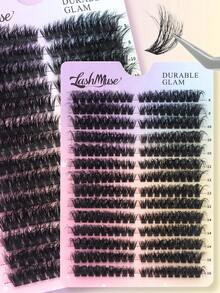 252 Clusters 80D Large Pack Eyelashes, 8-16mm Mixed Length, DD Curl, Shiny Charming Eyes, 3D Voluminous Russian Cat Eye Style Extension, Lightweight Dense Fluffy False Eyelashes, Soft Comfortable Easy To Wear, Suitable For Beginners And Reusable, DIY Save Makeup Time, Holiday Gift - DD - View 7