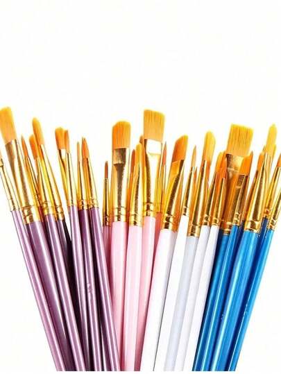 10 pièces Ensemble de pinceaux d'artiste, convient pour l'acrylique, l'huile, l'aquarelle, la peinture sur visage, l'art des ongles, la peinture de détails et la peinture sur pierre, durable et facile à utiliser, parfait comme cadeau, fournitures scolaires