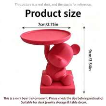 1pc Matte Polar Bear Shaped Storage Tray, Exquisite Craftsmanship, Durable Paint, Suitable For Storing Small Jewelry And Miscellaneous Items, Perfect For Entryway And Desk Decor, Warm And Healing, Both A Decorative Ornament And A Great Housewarming Or Birthday Gift - One Size Fits All - View 13