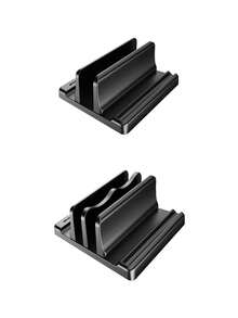 [Adjustable Ergonomic Laptop Stand]1pc Adjustable Ergonomic Laptop Stand, Height Adjustable Desktop Laptop Stand, Achieves Optimal Viewing Experience - Space-Saving Vertical Storage Rack Compatible With MacBook, Tablet, Black - Multicolor - View 10