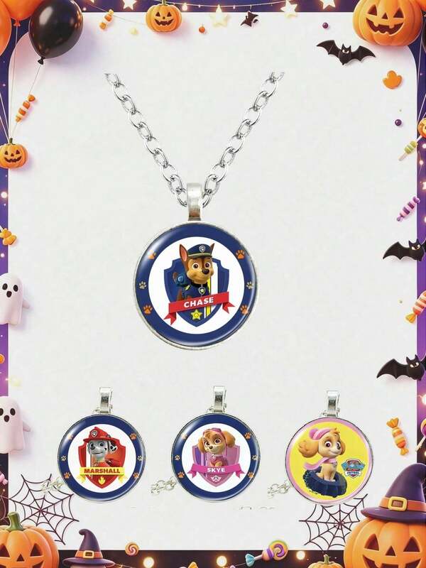 Paw Patrol 1 pieza Collar de dibujos animados, el mejor regalo festivo para el mejor amigo, incluye regalo de cumpleaños, regalo de Pascua, regalo de Halloween, regalo de Navidad, decoración de cumpleaños, decoración de ambiente de fiesta, el mejor regalo festivo para el amigo y la decoración de fiesta perfecta